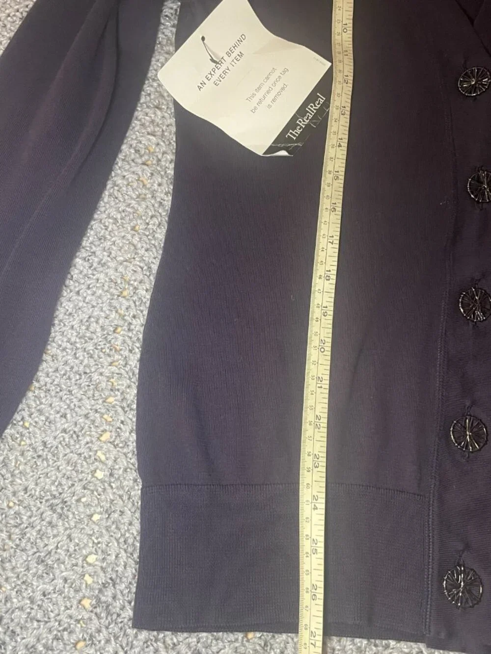 Tory Burch dark Purple Cardigan / Sweater size L